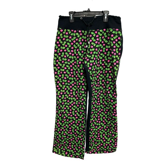 Nilla Shields Pants - Vintage Nilla Shields Radish Print Cotton Pants